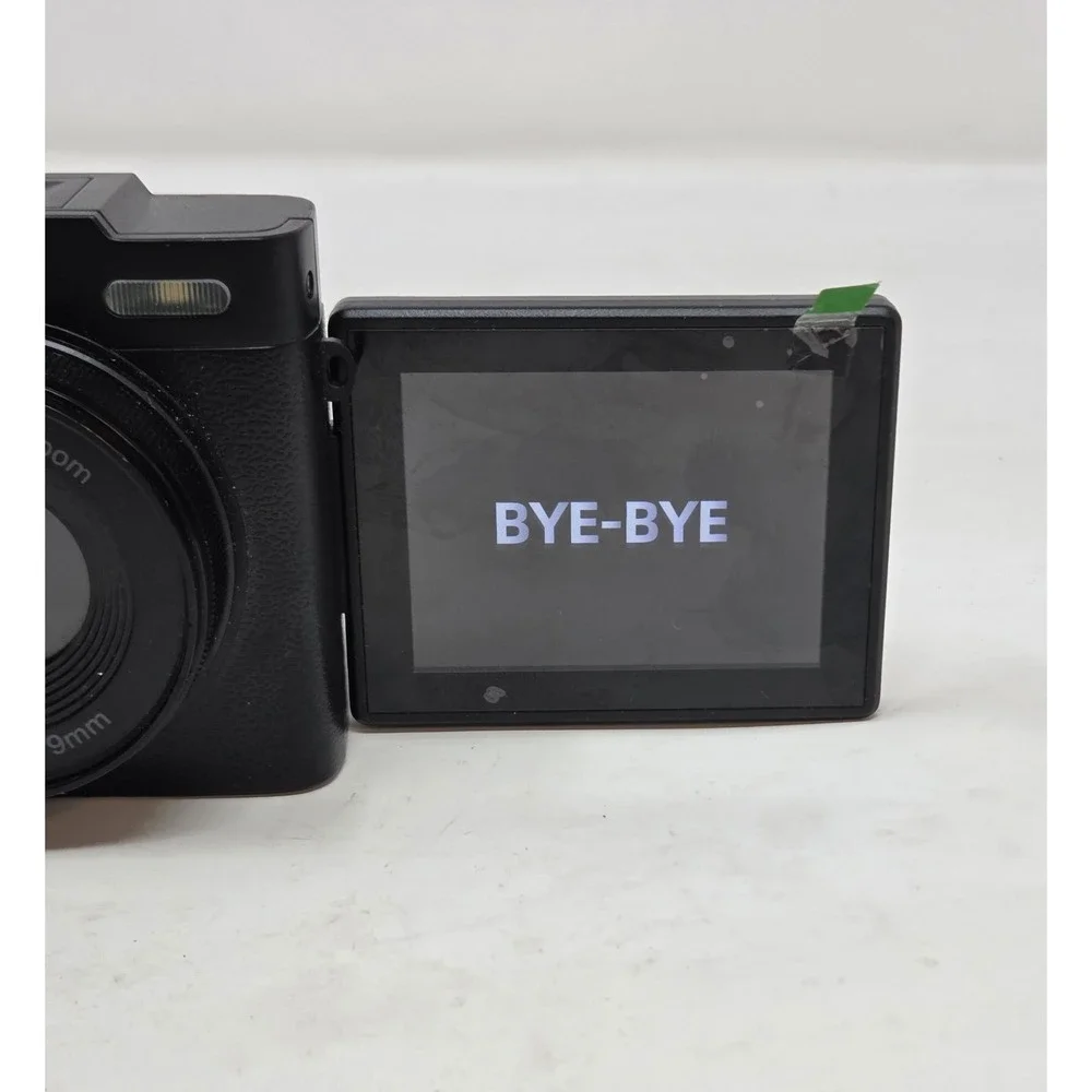 4K Digital Vlogging Camera 16X Zoom Flip Screen w/ 64GB SD Card Black